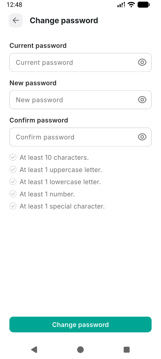 Change password