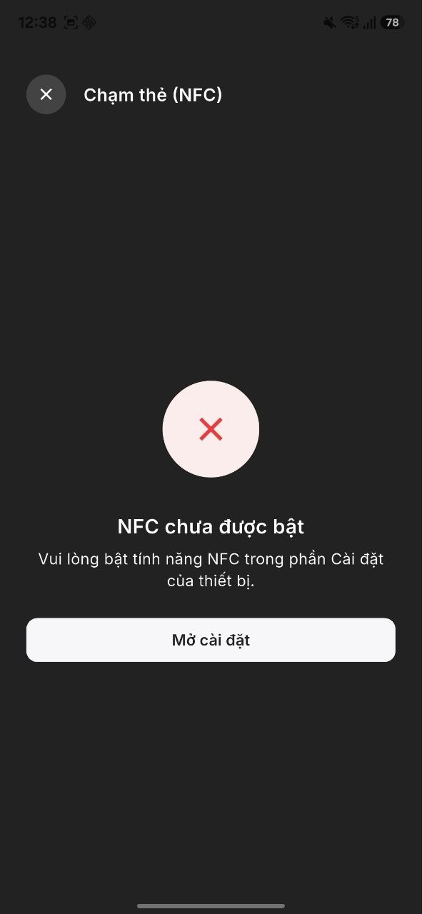 NFC chưa bật