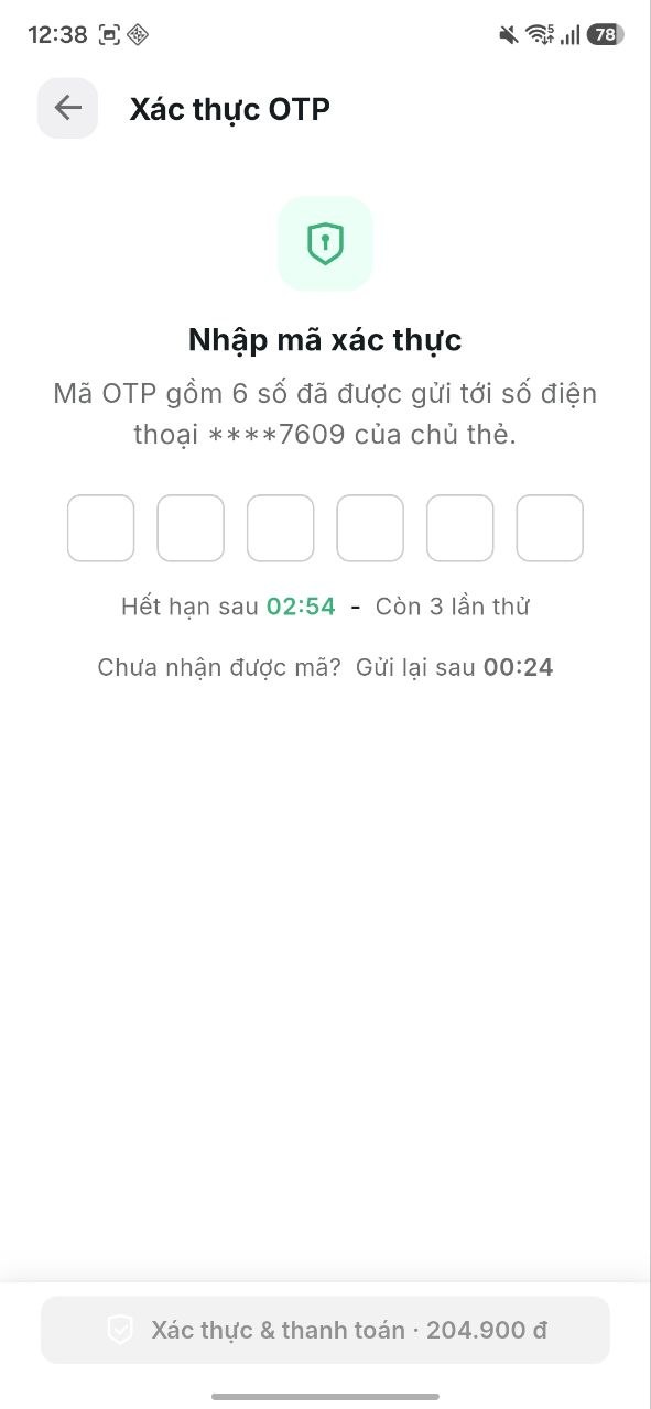 Xác nhận OTP